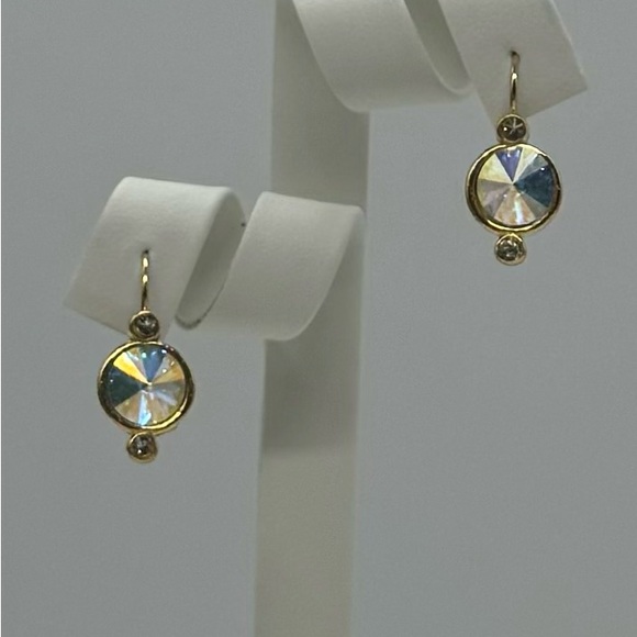 AB Crystal Earrings Made w/ Swarovski Crystal - Picture 6 of 7